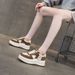 European Station Sponge Cake Platform Casual Shoes Small Man Height Increase Casual White Shoes Student Women's Shoes_vogvips.com