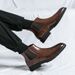 Men's Stylish Chelsea Boots - Pointed Toe Ankle Boots With Elastic Side Gussets, PU Leather Upper & Rubber Sole, Roman-Inspired Design For Winter_vogvips.com
