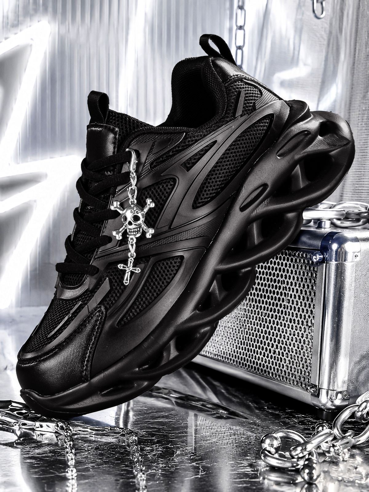 Women's 2026 New Dark Gothic Style Thick-Soled 5cm Height Increase, Vulcanized Shoes, High Subculture Trend, Versatile_vogvips.com