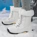 Winter Snow Boots, Couple Sports, Cotton Boots, Large Size With Fleece, Warm Cotton Shoes, Versatile Snow Boots_vogvips.com