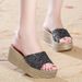Women’s Shoes Sandals Outdoor Wear Fashionable Wedge Heel Thick Soled Slippers Heightening Internet Celebrity All Match Half Slip Women's Sandals_vogvips.com