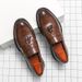 Unbeatable Quality Unbeatable Quality Tassel Business Dress Casual Leather Hairdresser Men's Shoes Thick Heel Height Increase One Step British Loafers_vogvips.com