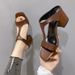 Women's Roman Sandals Style Summer All-match Outwear Internet-famous Square Toe Open Toe One-character Thick Heel High Heel Sandals_vogvips.com