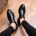 Euro Step Korean Brogue Pointed Toe Leather British Style Height Increasing Business Formal Platform Thick Sole Hairstylist Men's_vogvips.com
