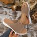 Women's Plus Size Wedge Sandals Breathable Mesh Thick Soled Casual Beach Sandals Suitable_vogvips.com