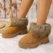 Women's Shoes Winter New Cold Proof Plus Velvet Warm Short Boots Versatile Thick Soled Inner Height Enhancing Frosted Women's Boots_vogvips.com