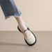 Platform Mary Jane For Women, French Style With Bowknot, Pearl Shallow Mouth, Round Toe, Chunky Heel, Soft Sole, Plus_vogvips.com