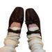In Stock~ Genuine Leather French Ballet For Women, Soft Sole, Matched With Dress, Vintage Mary Jane , Bowknot Flat_vogvips.com