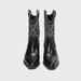 Zhao Lusi Same Style 2025 Summer New Melad Pile Western Cowboy Genuine Leather Pointed Toe Short Boots_vogvips.com