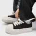 black And White Thick Soled Sneakers Women New Breathable Height Increasing Casual Sports Shoes Men_vogvips.com