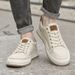 Men's Shoes Little White Shoes First Layer Cowhide Board Shoes Men's Casual Shoes Board Shoes_vogvips.com