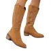 Embroidery Knight Women Retro Square Toe PU Leather Knee High Boots Female Autumn Winter Western Cowboy Botas Mujer_vogvips.com