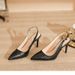 Women's Shoes Pointed Toe High Heels - Elegant Stiletto Pumps With Ankle Strap For Spring Summer Fall Shallow Mouth Back Empty Single Shoes_vogvips.com