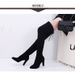 2024 New Autumn And Winter Large Size Over-the-Knee High Heel Pointed Toe Sanded Zipper Women's Boots_vogvips.com