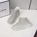 Women's Fashion Winter High-Top Sneakers With Crystal Diamonds, Chunky Platform, Zip Closure, Casual Comfort, Light Luxury Style_vogvips.com