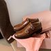 Grape Mom Same British Style Retro Exquisite Carved Baroque Single Monk Strap Leather Shoes For Women Autumn Winter_vogvips.com