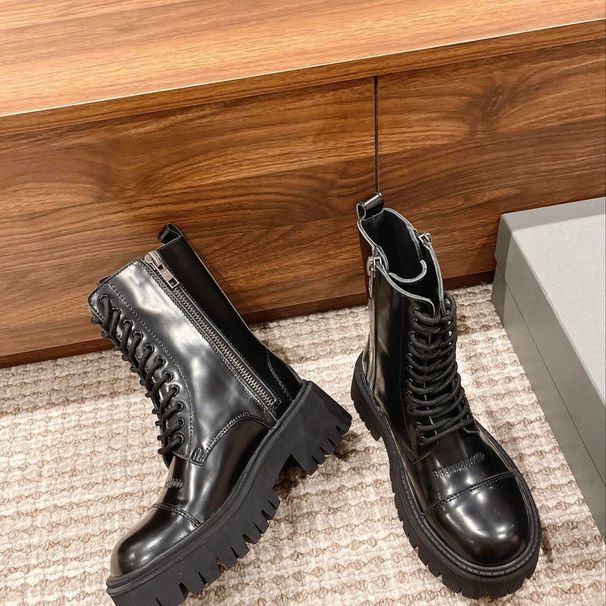 Genuine Leather Martin 2025 Short For Women British Autumn Winter Spring Single Boots Height Increasing New Style Petite_vogvips.com
