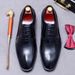 British style leather cowhide comfortable commuting daily business lace-up carved men's dress leather shoes wedding shoes_vogvips.com