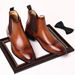 New men's Brock leather boots Fashion trend short boots casual business men's boots_vogvips.com