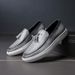 Men's Shoes Large Size Tassel Sneakers For Men Fashion Catwalk Slip On Leather Shoes For Men With Personalized Business Casual Sneakers_vogvips.com
