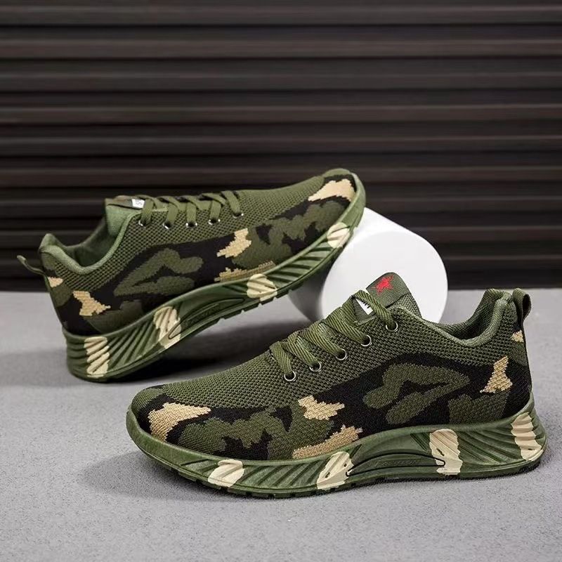 Military Camo Training Shoes For Men - Breathable Mesh & Lightweight (Tactical Sneakers Perfect For College Students Running & Outdoor Drills)_vogvips.com