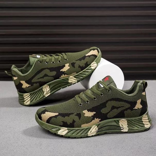 Military Camo Training Shoes For Men - Breathable Mesh & Lightweight (Tactical Sneakers Perfect For College Students Running & Outdoor Drills)_vogvips.com