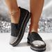 WalkPrime Cro Border Foreign Trade Plu Size Caual Spring New Loafer Thick Bottom Flat Rhinetone Fahion Women_vogvips.com