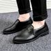 Work Business Korean Slip-On Formal British Style Youth Men's Casual Leather Shoes_vogvips.com