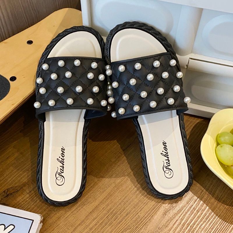 Women's C Strap Slippers Summer Wear Non-Slip Wear-Resistant Soft Sole Fashionable Versatile One Strap Shoes_vogvips.com