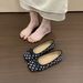 Soft Leather Version! Korean-style Polka Dot Soft-soled Shallow Single For Women, Sweet Flat Mary Jane Shoes With Round_vogvips.com