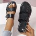 Large Buckle Flat One Word Slippers For Women 04 New Open Toe Beach Sandals_vogvips.com