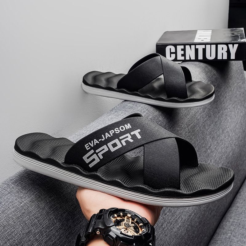 New EVA Home Slippers With Soft Soles, Large Size, Non-slip, Suitable For Outdoor Wear, One-strap Slippers For Bathing, Summer For Women_vogvips.com