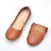 Wind Chicken Roll Solid Color Thickened Soft Sole Women' Spring Sheep Grain Flat Bottom Shallow Mouth Curved Boat_vogvips.com