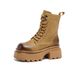 Platform Martin For Women 2025 Autumn Winter New Versatile Distressed Ins British Style Height Increasing Chunky Heel_vogvips.com