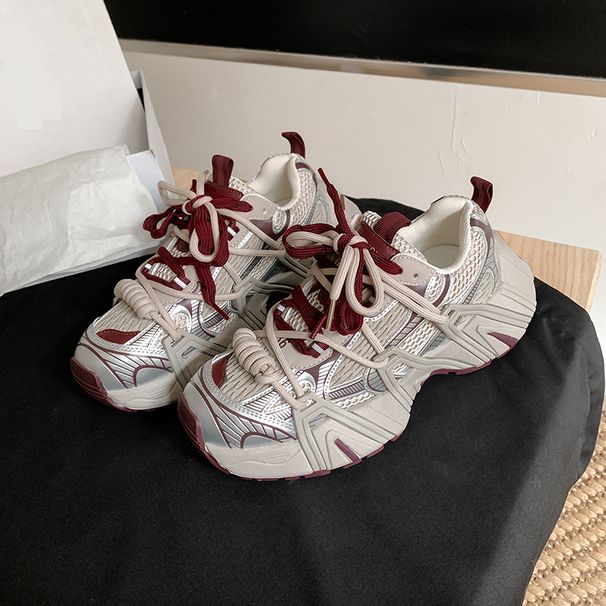 Women's Same Style Height Increase 6cm Retro Mandarin Duck Strap Thick Bottom Lace Up Casual Sports Shoes Dad Shoes For Women_vogvips.com