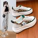 Women's Shoes New Women's Shoes Thick Soled Casual Sports Shoes Mesh Breathable White Shoes Thin Lace Up Women's Shoes_vogvips.com