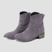 Fashion Women's Low-Cut Suede Ankle Boots – Comfortable Slip-On Casual Booties With PU Upper & Rubber Sole (Sizes 34-48)_vogvips.com