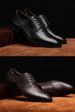 Men's Shoes Large Size Solid Color Elegant Men's Pointed Formal Wear Small White Leather Shoes Lace-up Single Shoes_vogvips.com