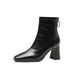 7798-3 American Brown Short For Women 2024 New Square Toe High Heel Melard Style Martin Boots_vogvips.com