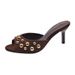 New Foreign Trade Style Women's Studded Open-toe Sandals With Thin Heels For Summer, Sexy And Elegant High-heeled_vogvips.com
