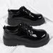 Men's Glossy Patent Leather Derby Shoes British-Style Round-Toe Boots Comfortable Formal/Casual Office Footwear For Wide Feet_vogvips.com