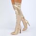 Women's Shoes Pointed Toe High Heeled Side Zipper Knee High Boots, Plus Size, Slimming Over The Knee Boots (Export Runway Bestseller)_vogvips.com