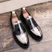 New Fashion Men's Brown Business Casual Loafer Shoes Daily Office Black Buckle Monk Men's Shoes One Foot Cover Banquet Dress Wedding Leather Shoes_vogvips.com
