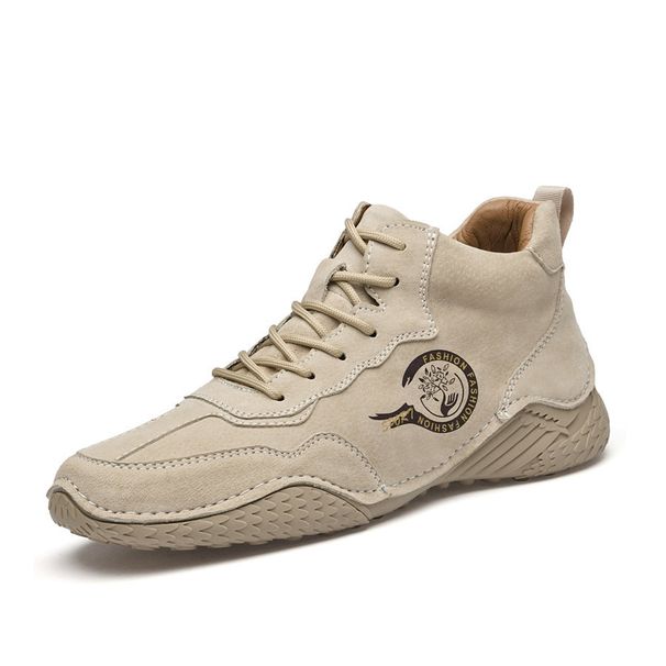 Leather Men's Shoes High-top Cotton Shoes Men's Casual Shoes Winter Velvet Thickened Shoes Martin Boots Men's_vogvips.com