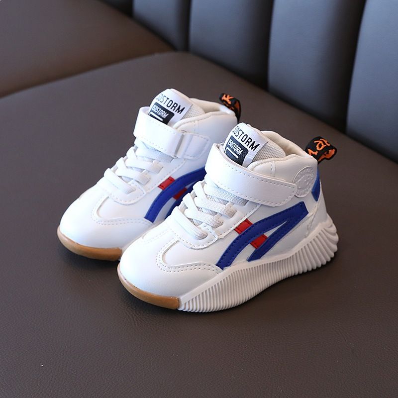 Children's Sports Girls' Mid-Top White Boys' Baby Basketball Shoes, Breathable Casual Non-Slip Children's Shoes_vogvips.com