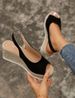 Women's Chunky Heel Sandals, Comfortable Elegant Summer Shoes, Waterproof Platform, Slip-On, Large Size, Outdoor Daily_vogvips.com