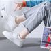 White Sneakers For Women Ins Trend 2025 Spring Autumn Korean Version Versatile Fashion Board Student Platform Flat_vogvips.com