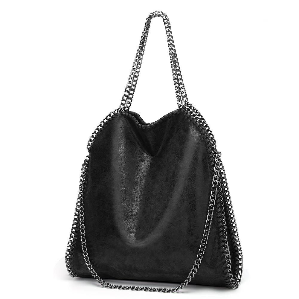 Women S Strappy Heels Chain Set Black Stiletto Sandals With Layered Shoulder Bag Sexy Evening Combo_vogvips.com