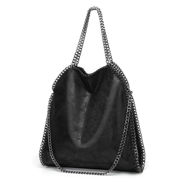 Women S Strappy Heels Chain Set Black Stiletto Sandals With Layered Shoulder Bag Sexy Evening Combo_vogvips.com