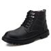 Autumn Winter Martin Men Business Casual High Top Shoes Fleece Lined Cotton Cowhide Work Outdoor Short Leather Boots_vogvips.com